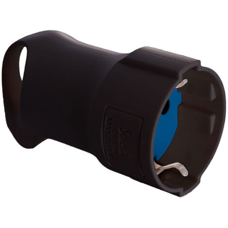 Base Tipo F 4,8mm 16A 250V Negra Solera