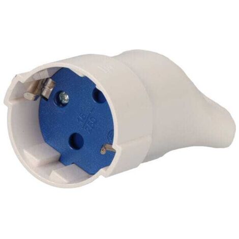 Base Tipo F Schuko 4,8mm 16A 250V Blanca Solera