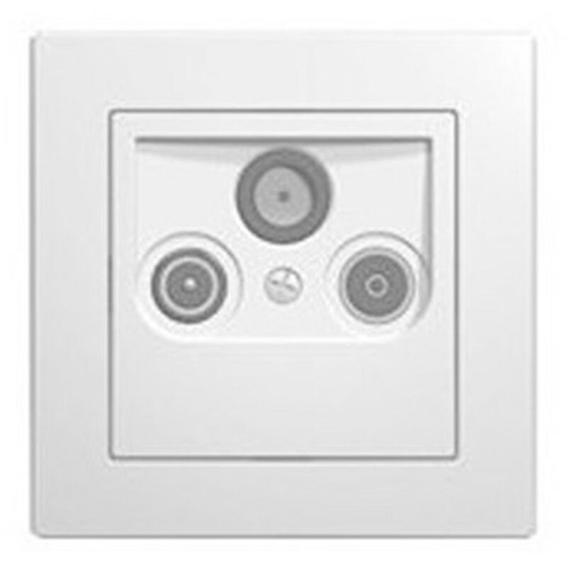 

Base Toma De Tv+Fm+Sat Empotrar Blanco