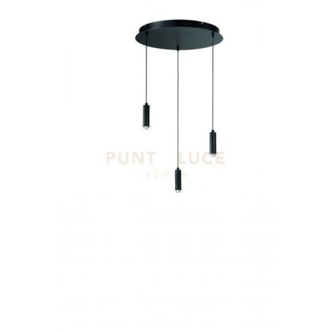 BASE  TONDA PER SOSPENSIONE GOLF A LED 3 LUCI 3000K 2057LM 36W NERO MATTO