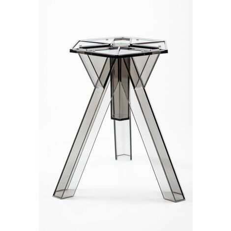Base Trasparente Fumè In Policarbonato Design Ometto Base per piani 80-90cm