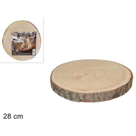 Base Tronco Legno Diametro 28 Cm Rotondo