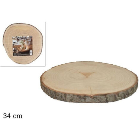 Base Tronco Legno Diametro 34 Cm Rotondo