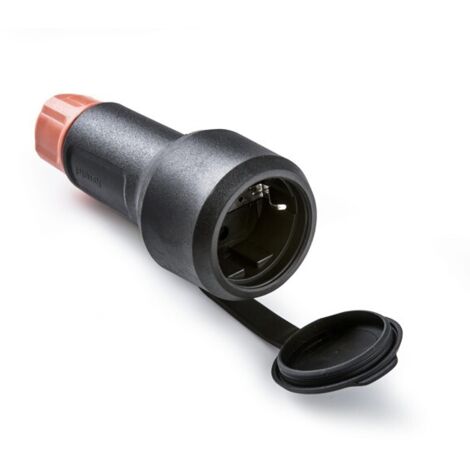 BASE TT 16A-250V AVEC CAPUCHON NOIR AVEC PRESSE-ÉTOUPE - 2165