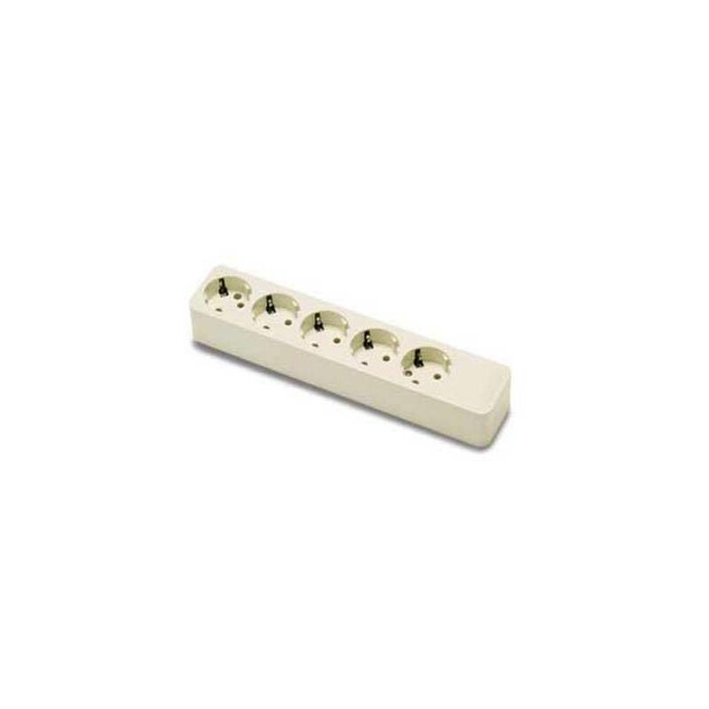 

Base Multiple 5T-Toma tierra Sin Cable Policarbonato Blanco Famat