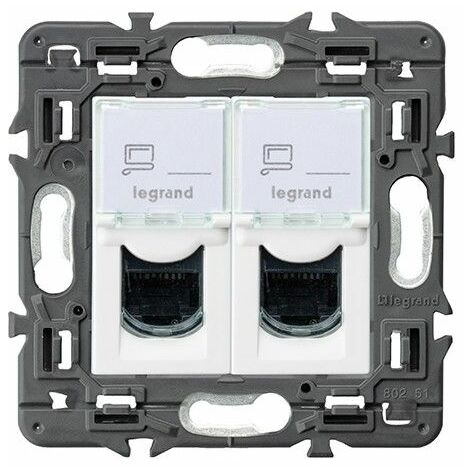 Base VALENA NEXT 2xRJ45 UTP cat 6 blanco LEGRAND 741276