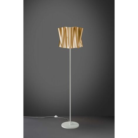 Base y tija de pie en metal pantalla FOLIO Oro diámetro 40x h164 cm