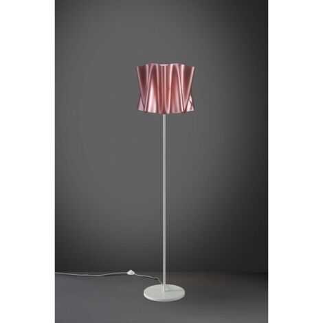 Base y tija de pie en metal pantalla FOLIO Rosa diámetro 40x h164 cm