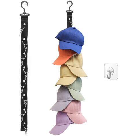 Baseball Cap Rack Closet Hook, 2 Pack Closet Hanging Storage Organizer