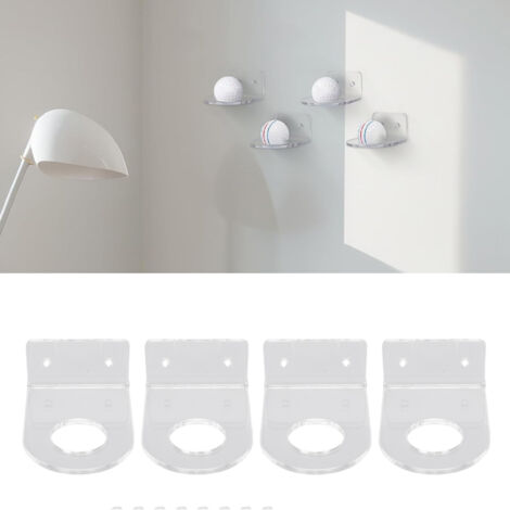 Baseball-Wandhalterungsset – Sportballhalter – 4-teiliges transparentes Acryl-Wanddisplay für signierte Bälle und kugelförmige Souvenirs