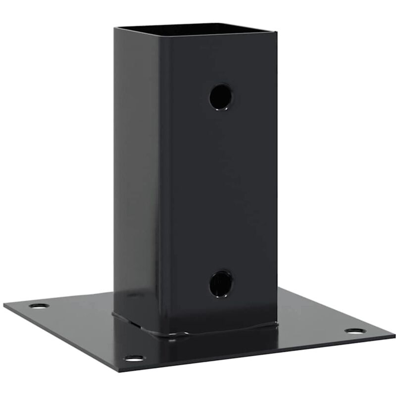 Vidaxl - Bases de poteau carrées 12 pcs anthracite 61x61 mm
