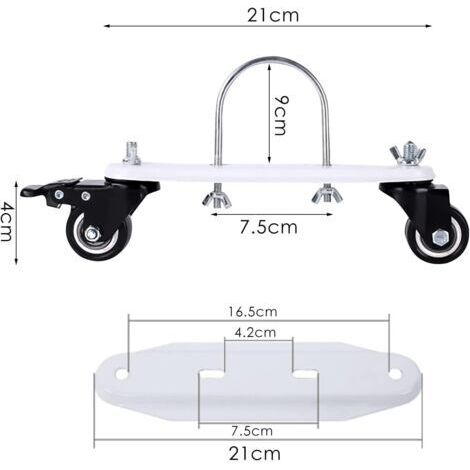Bases en aluminium (2 pièces) adaptées aux radiateurs infrarouges, aux radiateurs électriques avec freins, aux radiateurs infrarouges et aux radiateurs à bain d'huile (Type A).