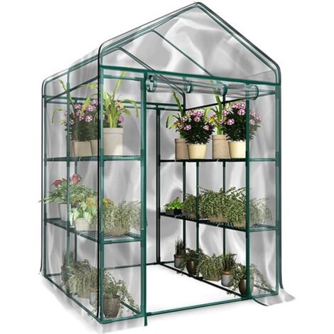 Basetbl – Couverture de serre en PVC 143x73x195 cm – Imperméable et anti-UV – Protection optimale pour plantes – Mobile et pratique