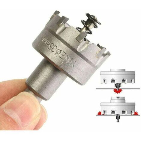 Basetbl – Set di 6 seghe a tazza in metallo duro da 16-60 mm – Per alluminio, acciaio, ferro, rame e legno – Taglio netto e preciso