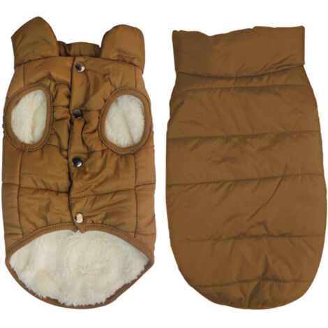 Basetbl – Veste hiver pour chien – Manteau coupe-vent en polyester résistant – Doublure polaire chaude – Ajustement élastique – Tailles S/M/L