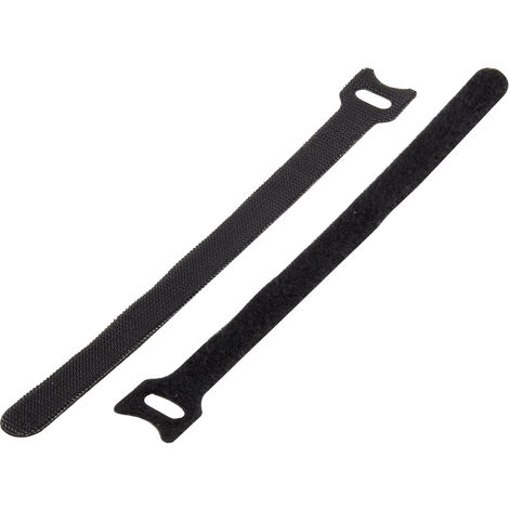 Basetech 98001c372  Klettkabelbinder zum Bündeln Haft- und Flauschteil (L x B) 200 mm x 13 mm Schwar