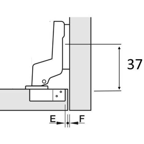 BASETTA HAFELE METALLA REGOLABILE H4 mm NERA