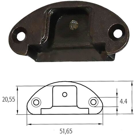 BASETTA PER CERNIERE MOBILI 'A0069' bronzata