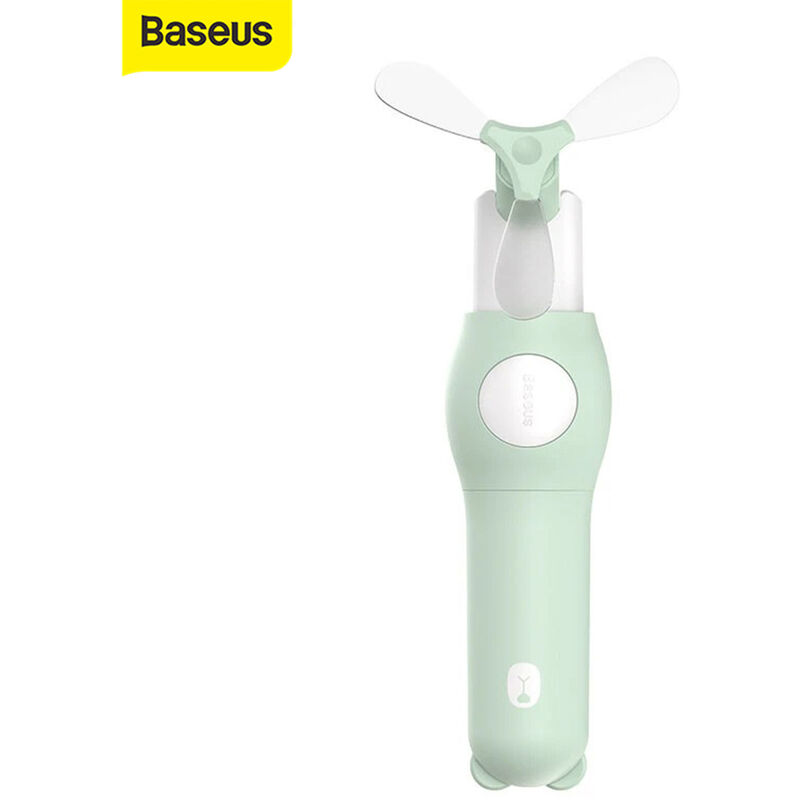 

Baseus Bear Ventilador plegable portatil Enfriador de aire de mano / escritorio Ventilador de bolsillo de bajo ruido de dos velocidades con bateria