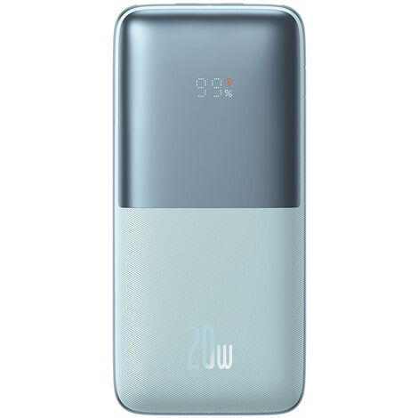 Baseus Bipow Pro Powerbank 10000mAh 20W + USB-Kabel 3A 0,3m blau (PPBD040103)