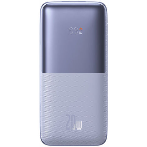 Baseus Bipow Pro Powerbank 10000mAh 20W + USB-Kabel 3A 0,3m lila (PPBD040105)