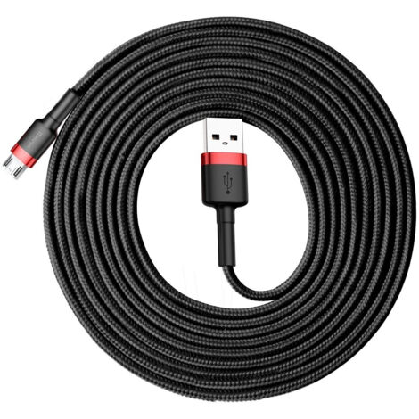 Baseus Cafule 2A 3m USB-zu-Micro-USB-Kabel (Schwarz und Rot)
