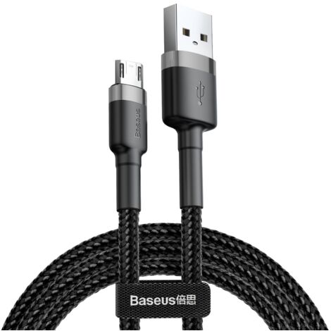 Baseus Cafule USB-zu-Micro-USB-Kabel 2,4 A 1 m (Grau-Schwarz)