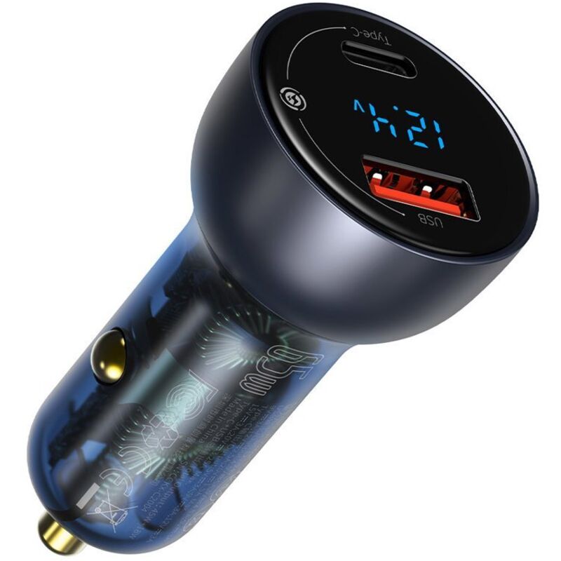 Baseus CCKX-C0A Universal Black, Blue Cigarette Lighter Quick Charge Auto