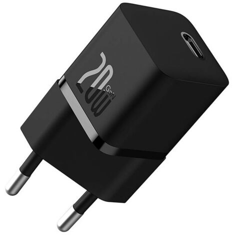 Baseus GaN5 20W Mini Universal Negro Corriente alterna Carga rápida Interior