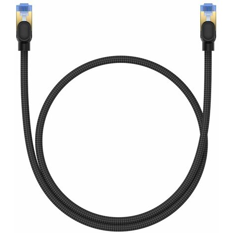 Baseus schnelles Internetkabel RJ45 Cat.7 10 Gbit/s 0,5 m geflochten schwarz