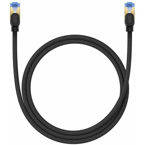 Baseus schnelles Internetkabel RJ45 Cat.7 10 Gbit/s 1 m geflochten schwarz