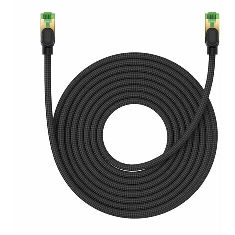 Baseus schnelles Netzwerkkabel RJ-45 Cat.8 40 Gbit/s 10 m geflochten – schwarz