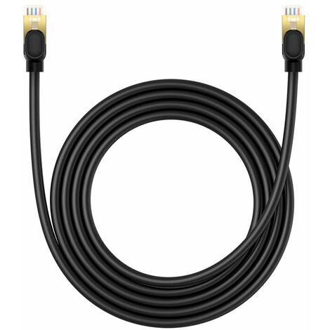 Baseus schnelles Netzwerkkabel RJ-45 Cat.8 40 Gbit/s 2 m rund – Schwarz