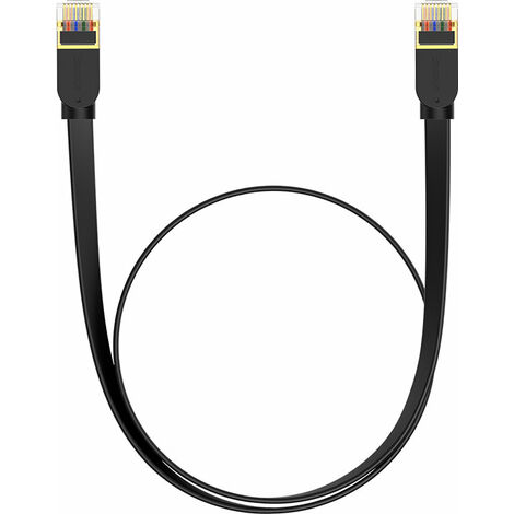 Baseus schnelles RJ45-Kat.-Netzwerkkabel. 7 10 Gbit/s 0,5 m flach schwarz