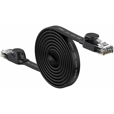 Baseus Speed Six Netzwerkkabel RJ45 1000Mbps 2m schwarz (WKJS000101)