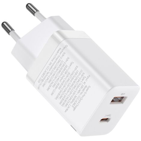 Baseus Super Si Pro Schnellladegerät USB USBC QC 30 PD 30W Wandladegerät Weiß