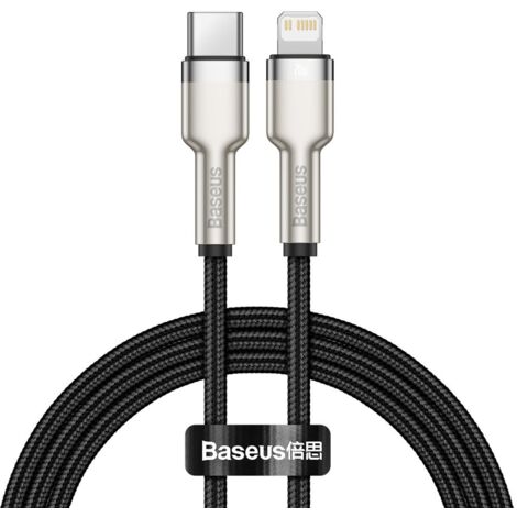 Baseus Type-C - Lightning Cafule Series Metal data cable PD 20W 1m Black (CATLJK-A01) Black