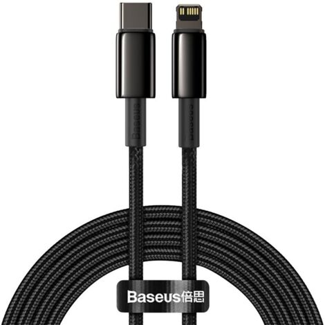 Baseus USB-C auf iPhone Kabel 2m, 20W Power Delivery, schwarz