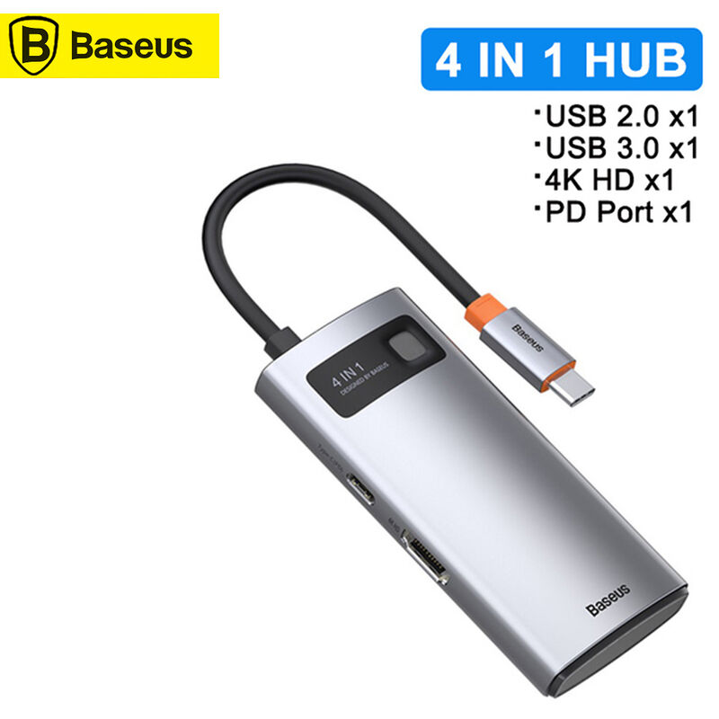 

USB C HUB Tipo C a Multi USB 3.0 / HDM Interfaz 4K HD PD Puerto de 100 W Adaptador HUB USB Compatible con MacBook Pro iPad Divisor USB para