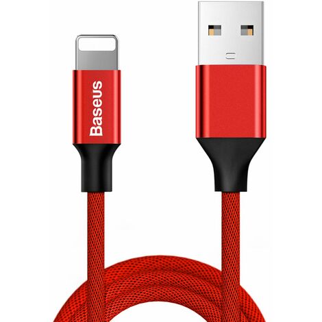 Baseus Yiven USB / Lightning Ladekabel Datenkabel Textilkabel Gewebekabel 1,8M rot (CALYW-A09)