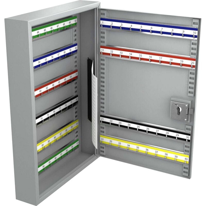 Boîte à clés ss 100 pz 2171-0100 Nombre de crochets 100 gris (boîtier métallique) R504311 - Basi