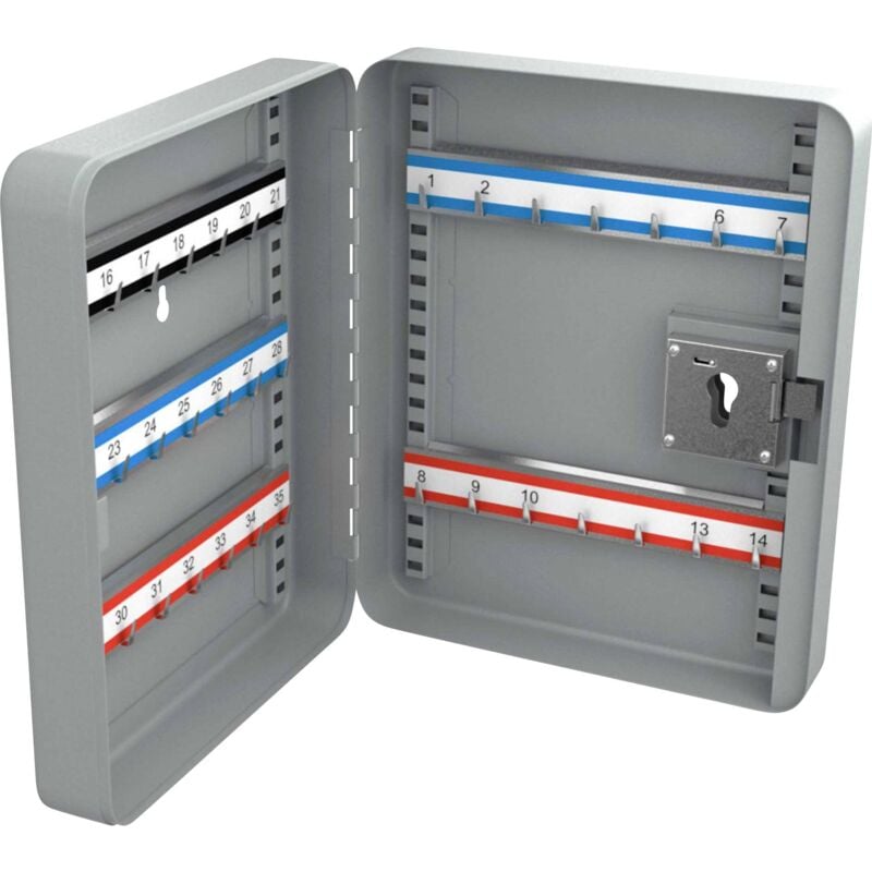 Boîte à clés ss 100 pz 2171-0045 Nombre de crochets 35 gris (boîtier métallique) R504321 - Basi