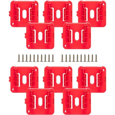 Basi di montaggio per batteria da 10/5 pacchi per batteria da 18 V per visualizzare e organizzare in modo sicuro il montaggio della batteria