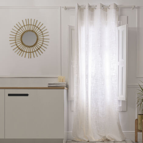 Basic Cortina lino 140x280 cm Blanco