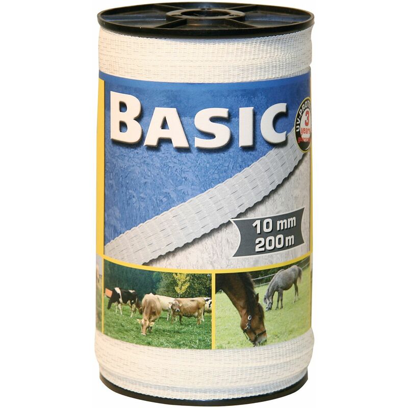 Basic Fencing Tape 200M X 10Mm - White - 441520