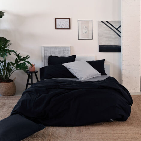 Basic Funda nórdica 260x240 cm (Cama 180/200) Negro