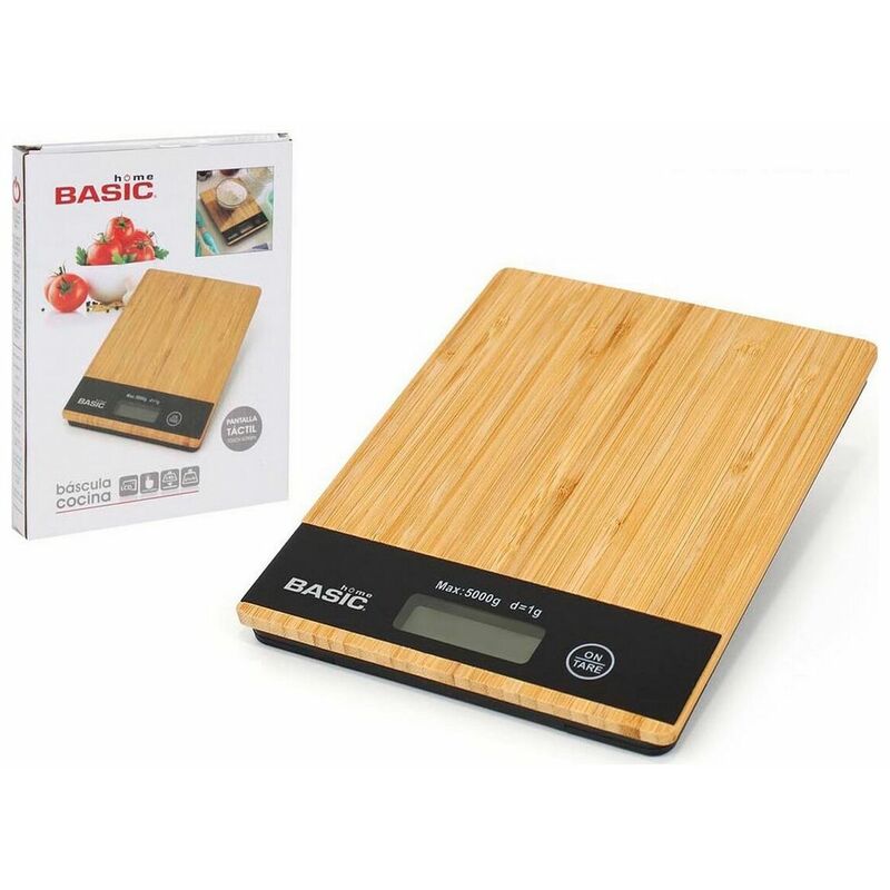 

Báscula de Cocina Basic Digital Cuadrada Bambú - Basic Home