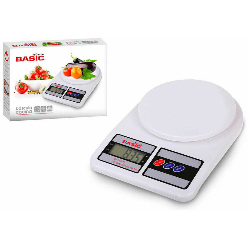 

Basic Home Báscula de Cocina Basic Home Digital LCD 7 kg Blanco (23 x 16 x 3,6 cm)