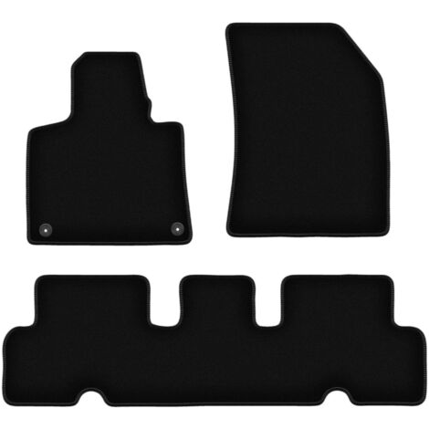 BASIC schwarze Veloursmatten für: Citroen C4 Spacetourer Minivan (2013-2018)