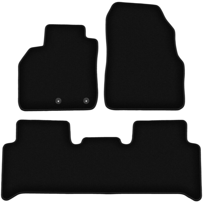 Basic Schwarze Veloursmatten Für, Renault Scenic Ii Minivan (2003-2009)